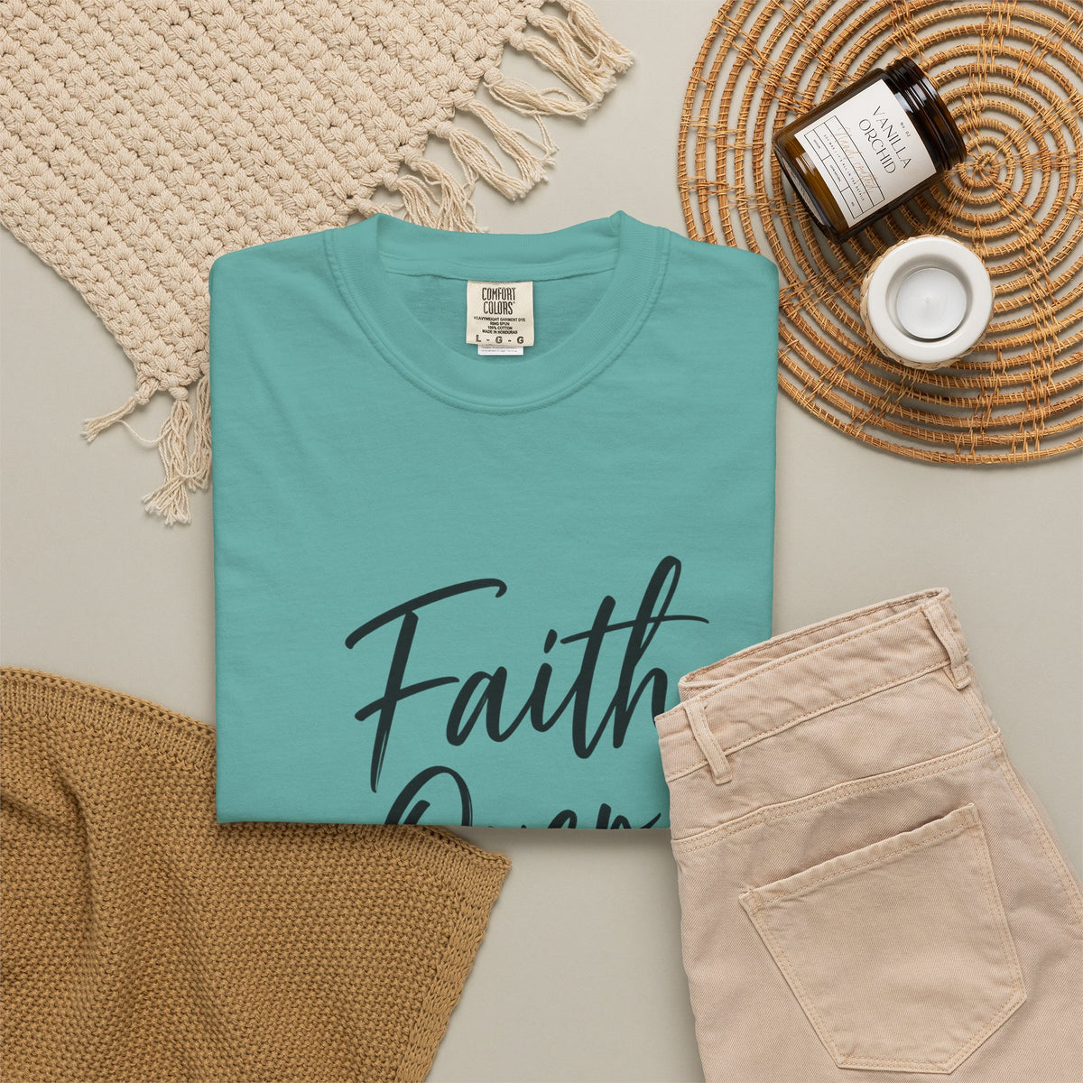 Faith Over Fear T-Shirt — Inspirational Christian Graphic Tee