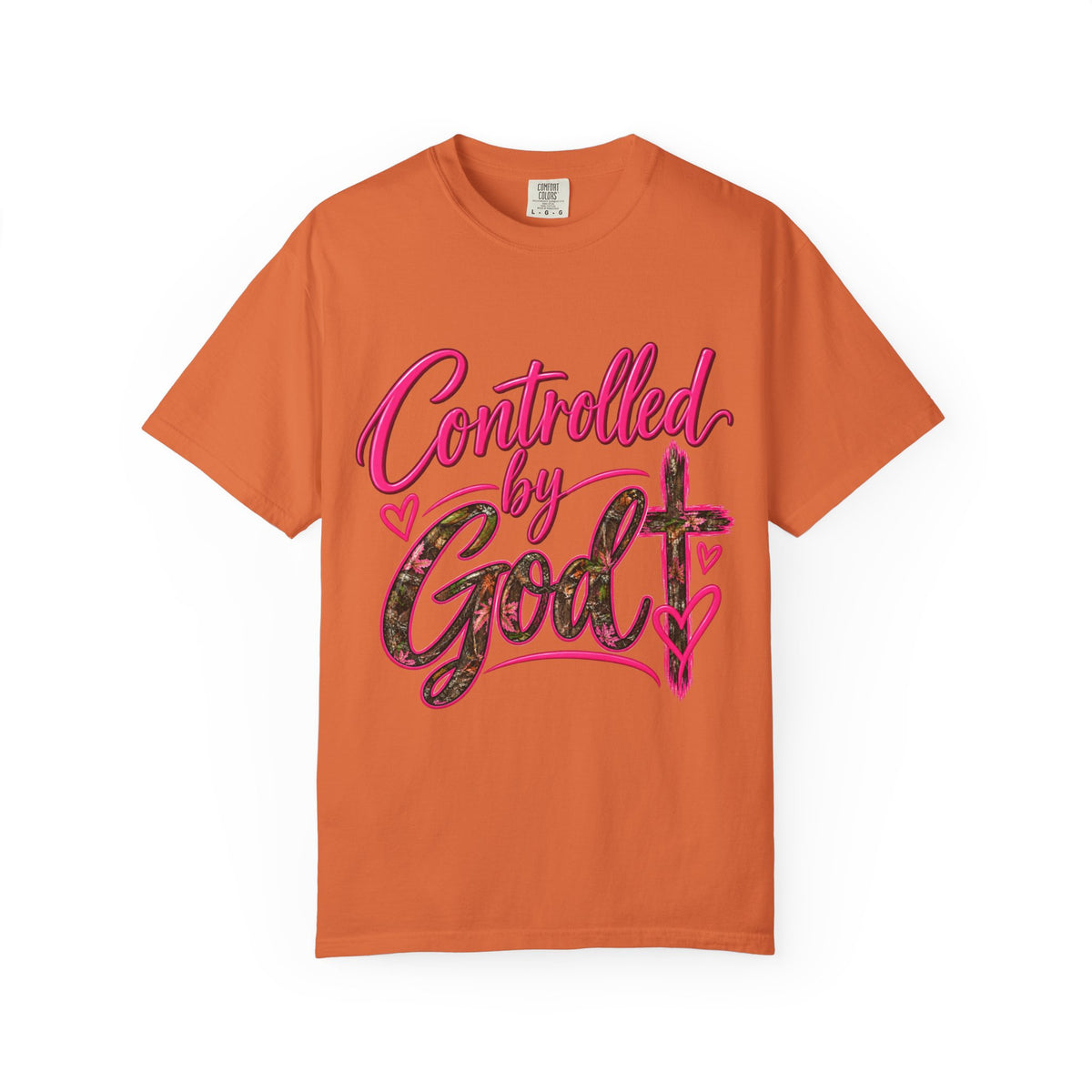 Controlled by God T-Shirt — Faith Graphic Tee with Pink Script