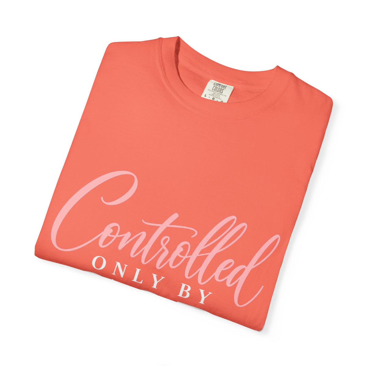 Controlled Mind T-Shirt — Feminine Script Graphic Tee with Pink Heart