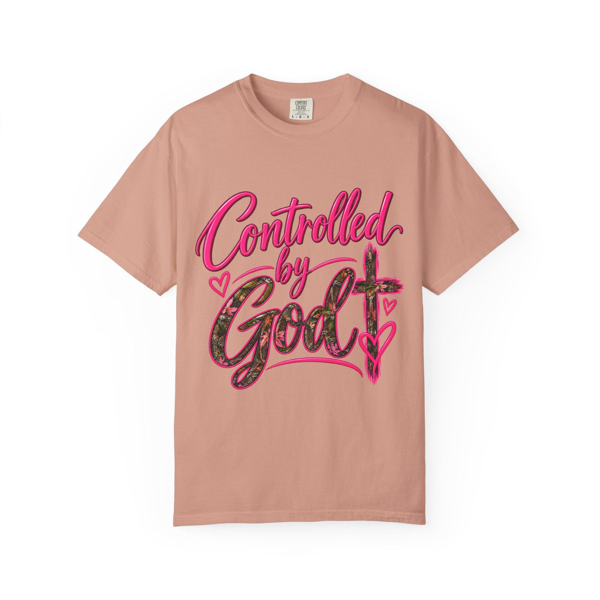 Controlled by God T-Shirt — Faith Graphic Tee with Pink Script