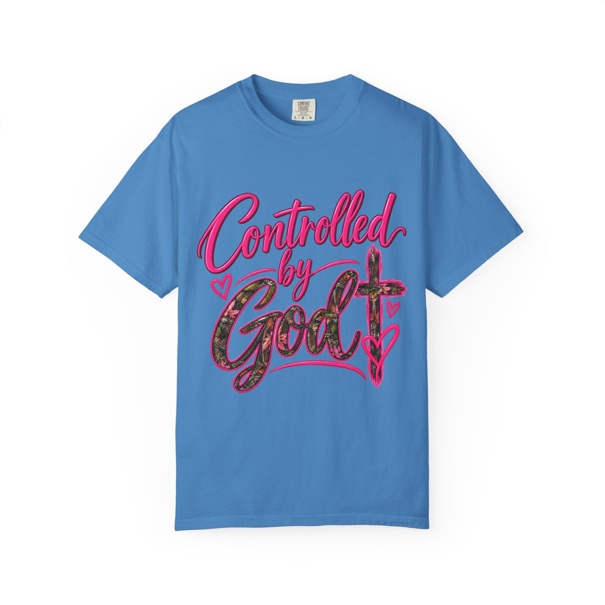 Controlled by God T-Shirt — Faith Graphic Tee with Pink Script