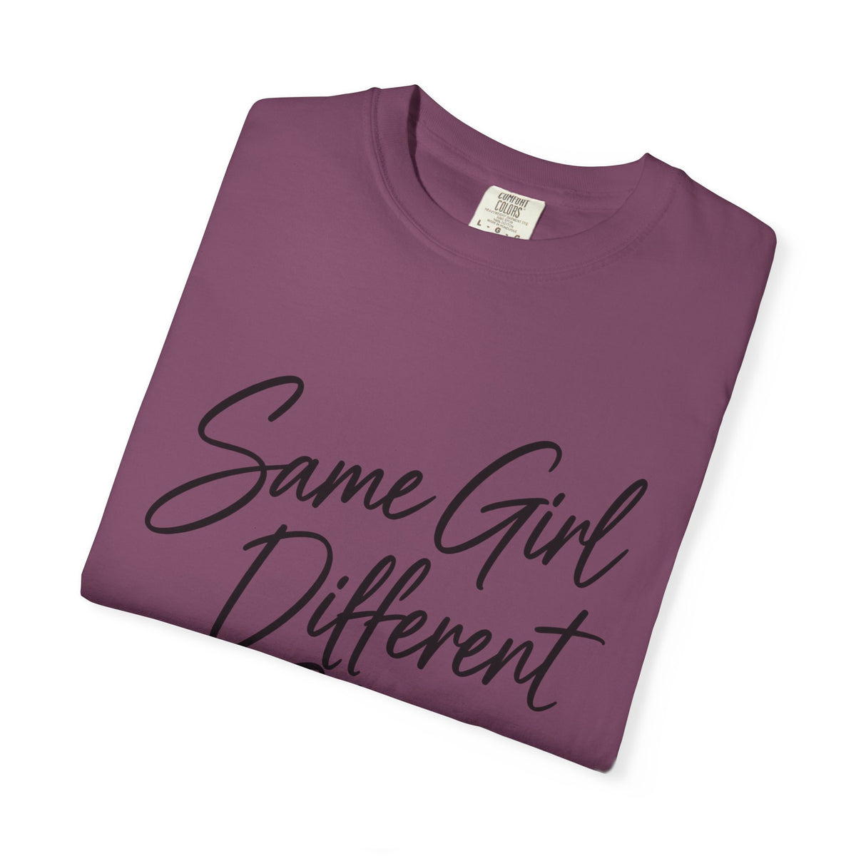 Same Girl Different Story T-Shirt — Inspirational Script Tee