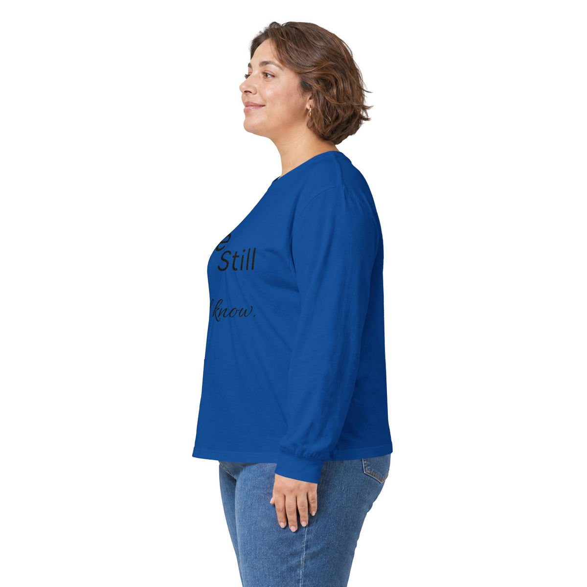 Be Still Long Sleeve Tee — Minimalist Inspirational Shirt