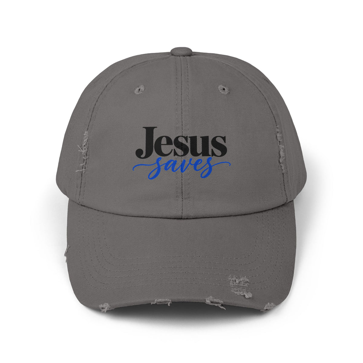 Jesus Saves Distressed Cap – Vintage Faith Baseball Hat