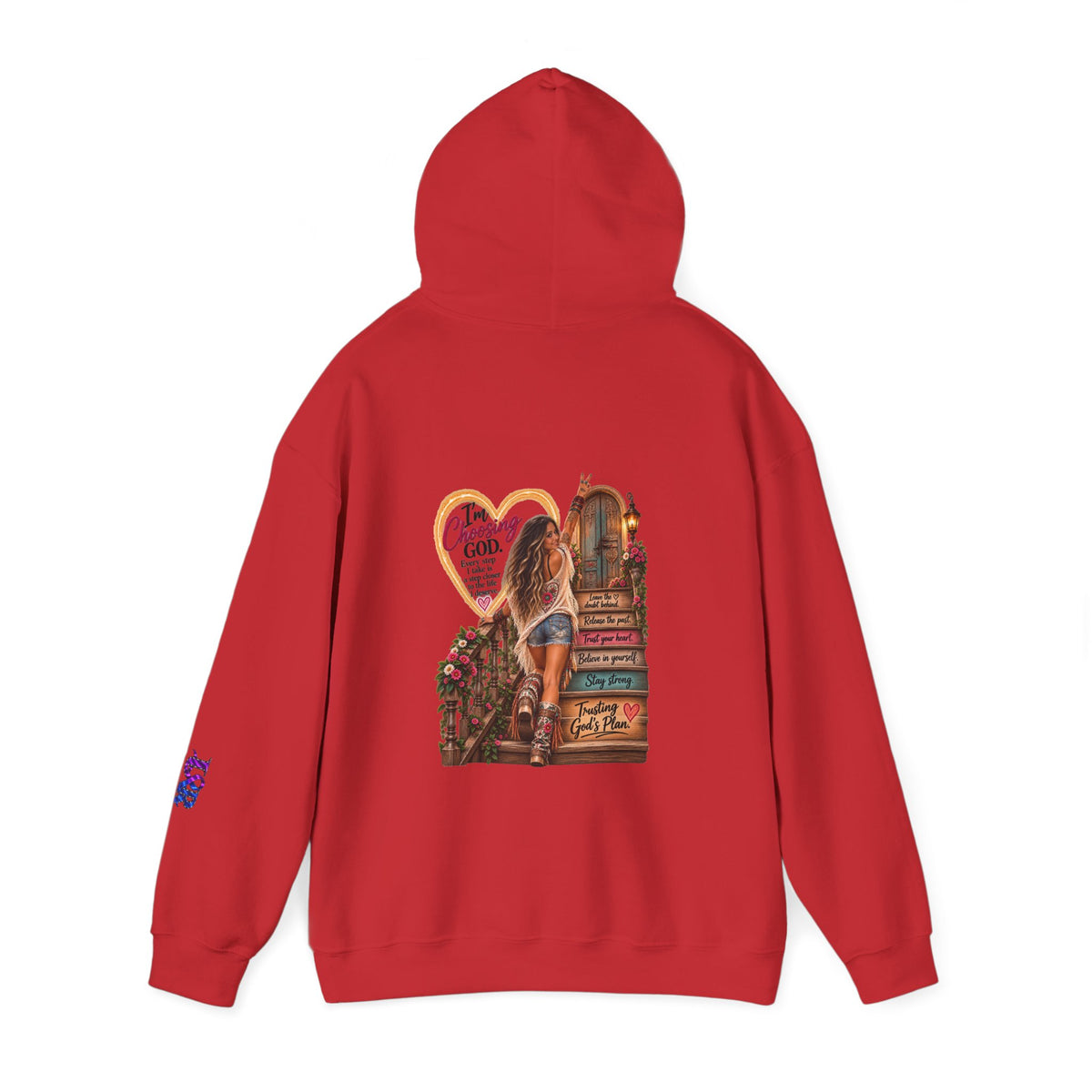 Christian Faith Hoodie — Proverbs 16:9 Inspirational Pullover with Vintage Signback Graphic