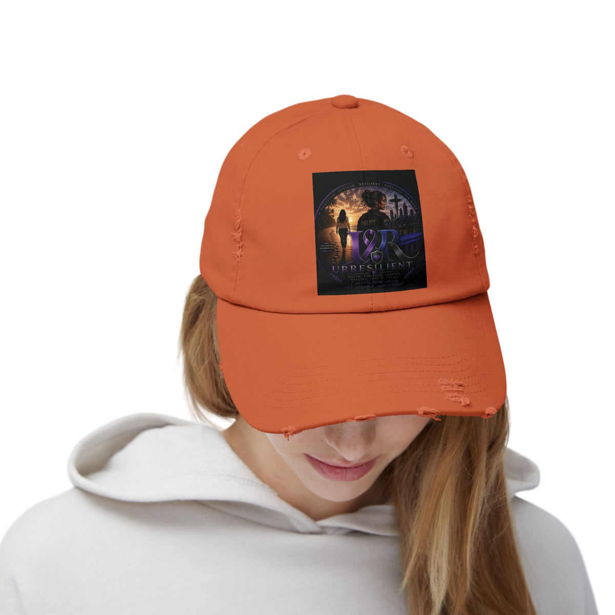 Distressed Baseball Cap — Retro Sci‑Fi Poster Design