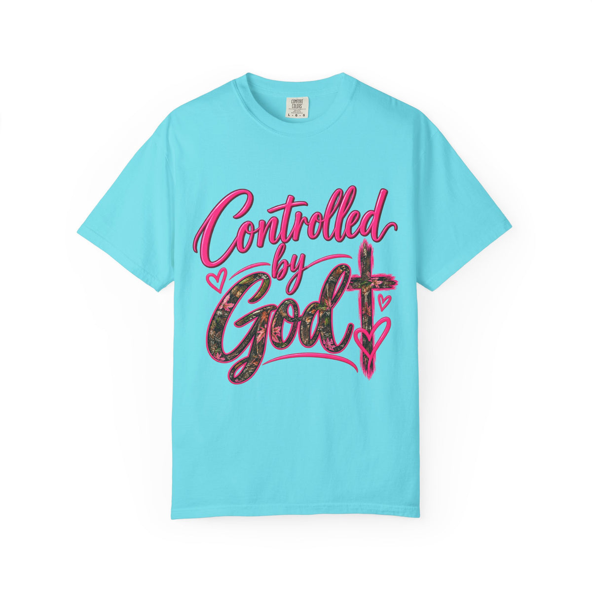 Controlled by God T-Shirt — Faith Graphic Tee with Pink Script