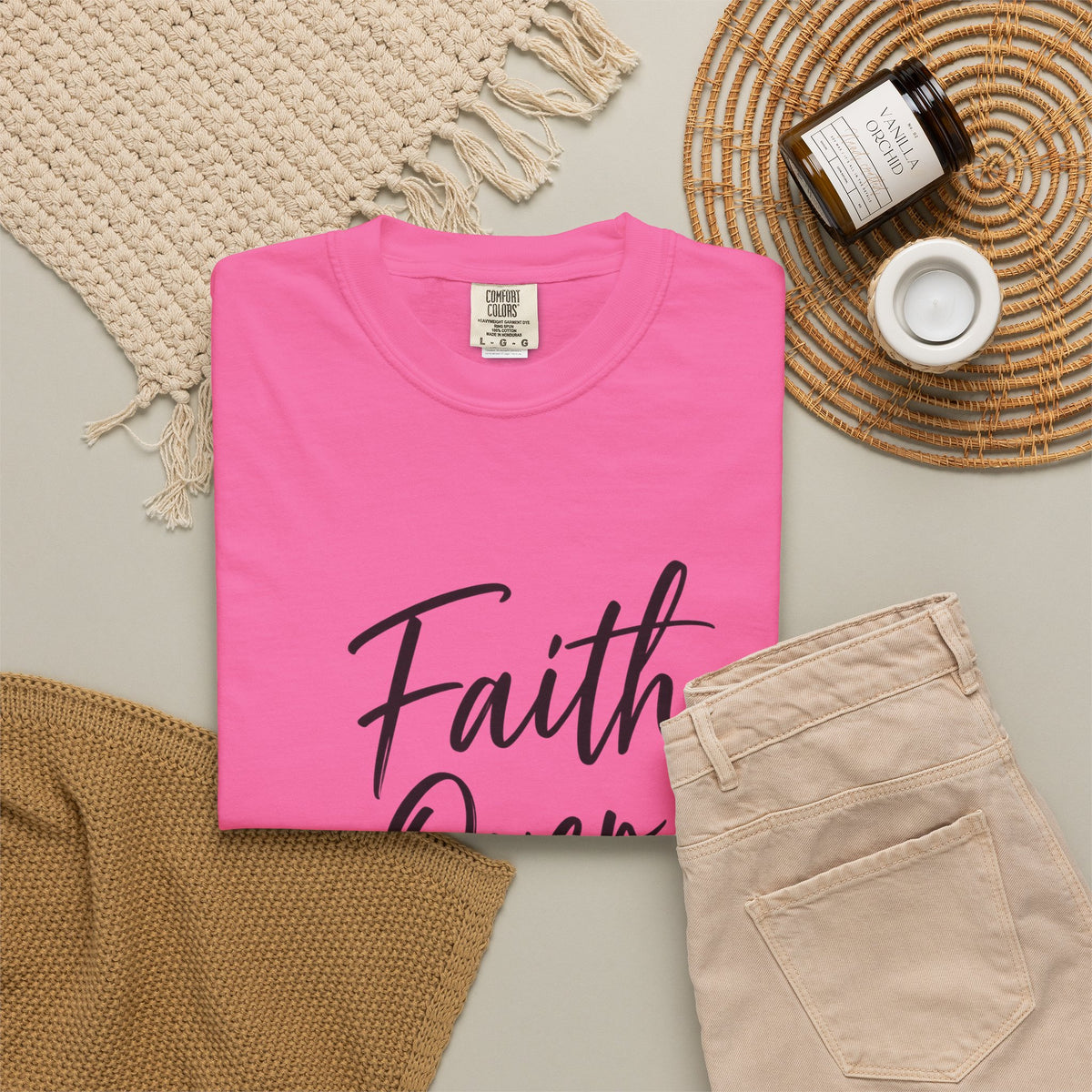 Faith Over Fear T-Shirt — Inspirational Christian Graphic Tee