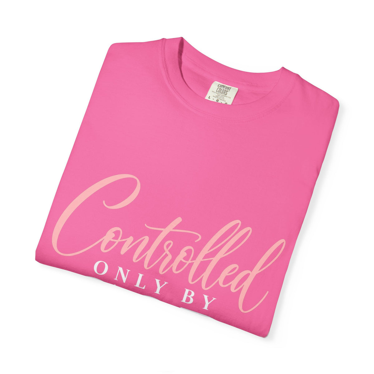 Controlled Mind T-Shirt — Feminine Script Graphic Tee with Pink Heart
