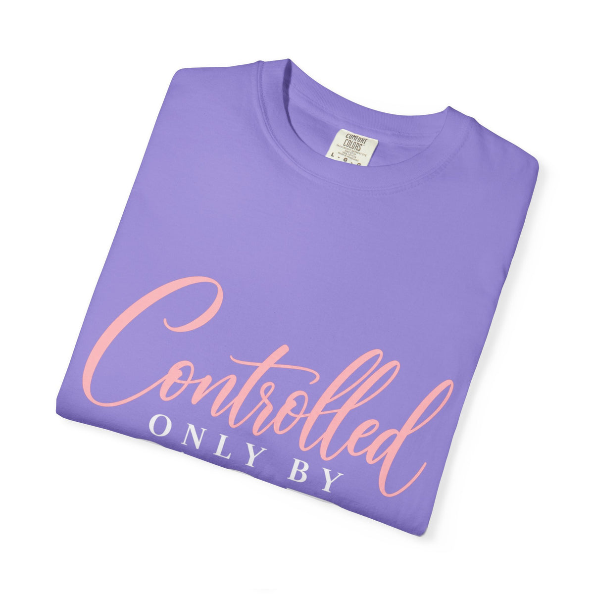 Controlled Mind T-Shirt — Feminine Script Graphic Tee with Pink Heart