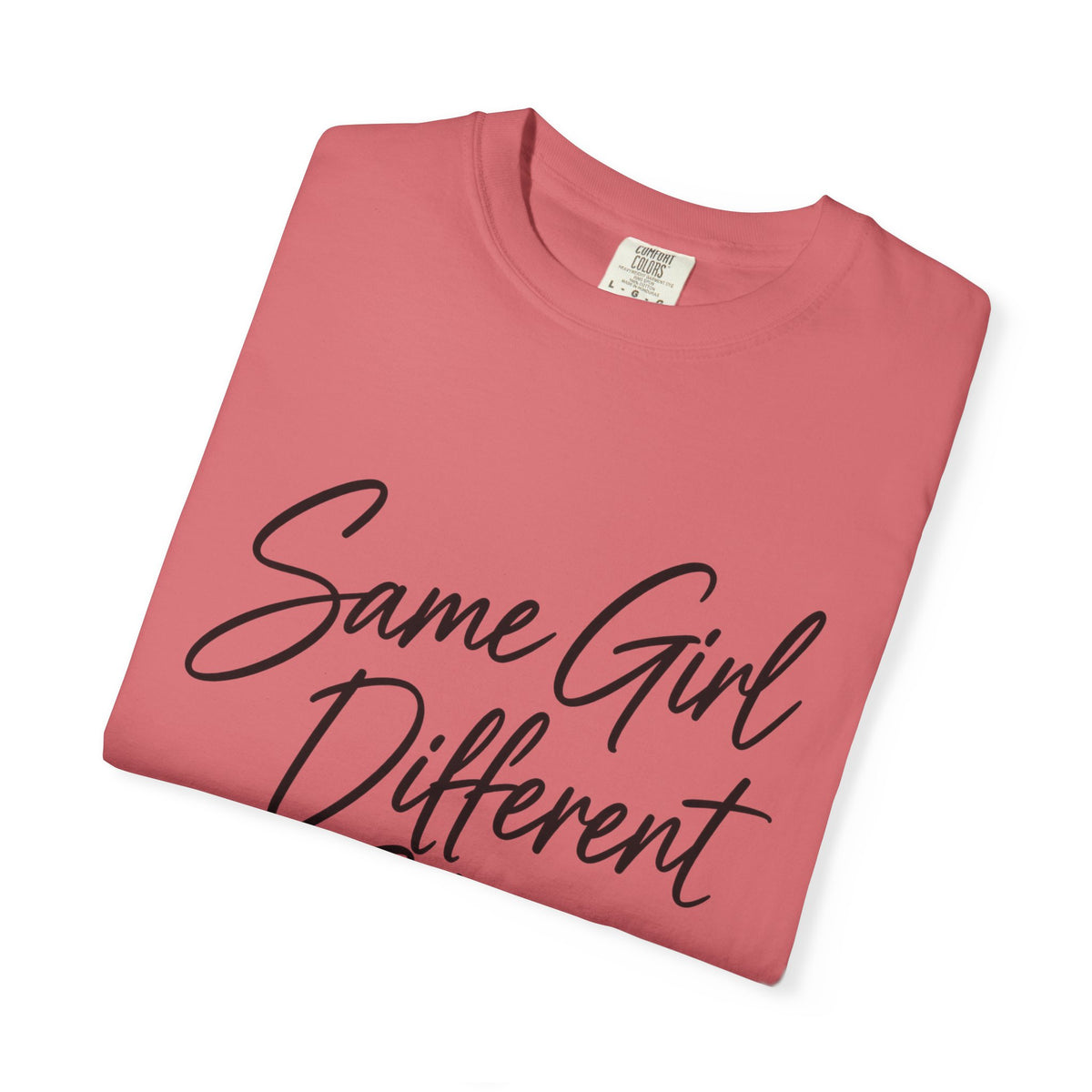 Same Girl Different Story T-Shirt — Inspirational Script Tee