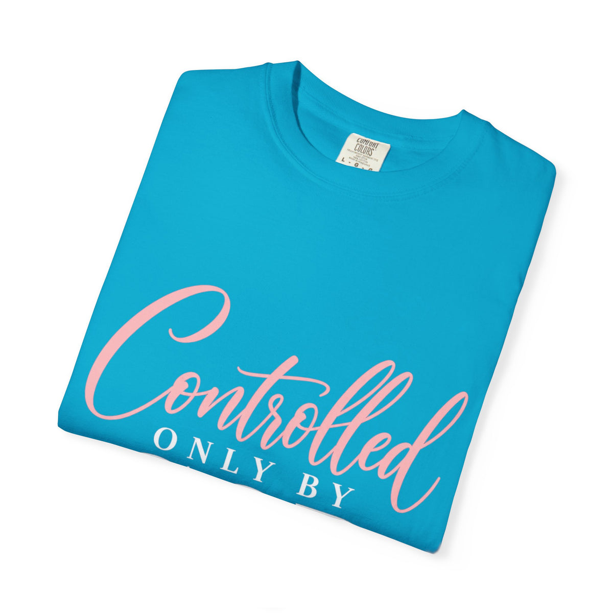 Controlled Mind T-Shirt — Feminine Script Graphic Tee with Pink Heart