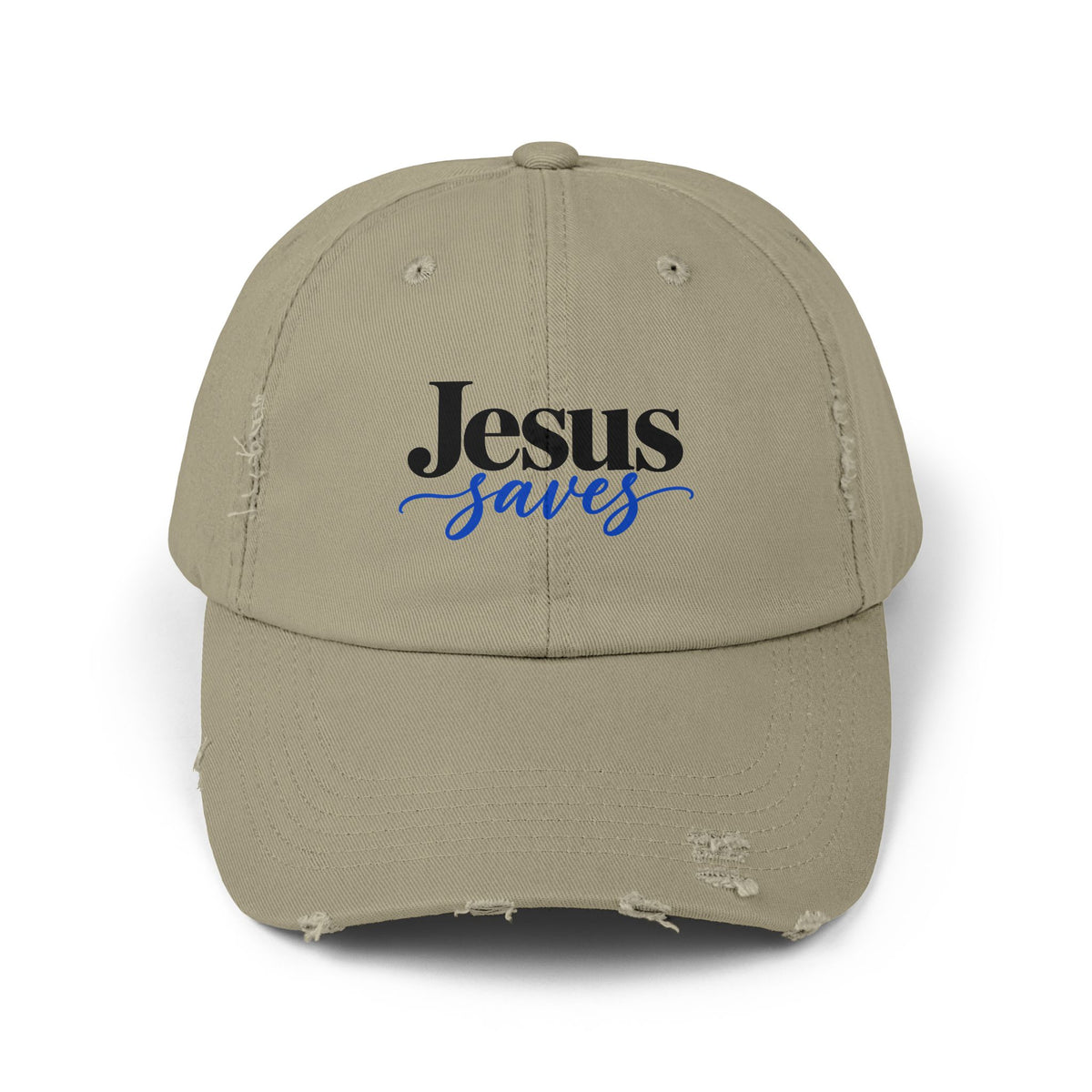 Jesus Saves Distressed Cap – Vintage Faith Baseball Hat