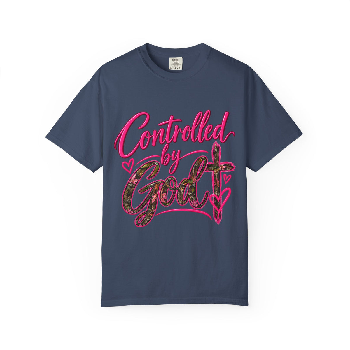 Controlled by God T-Shirt — Faith Graphic Tee with Pink Script