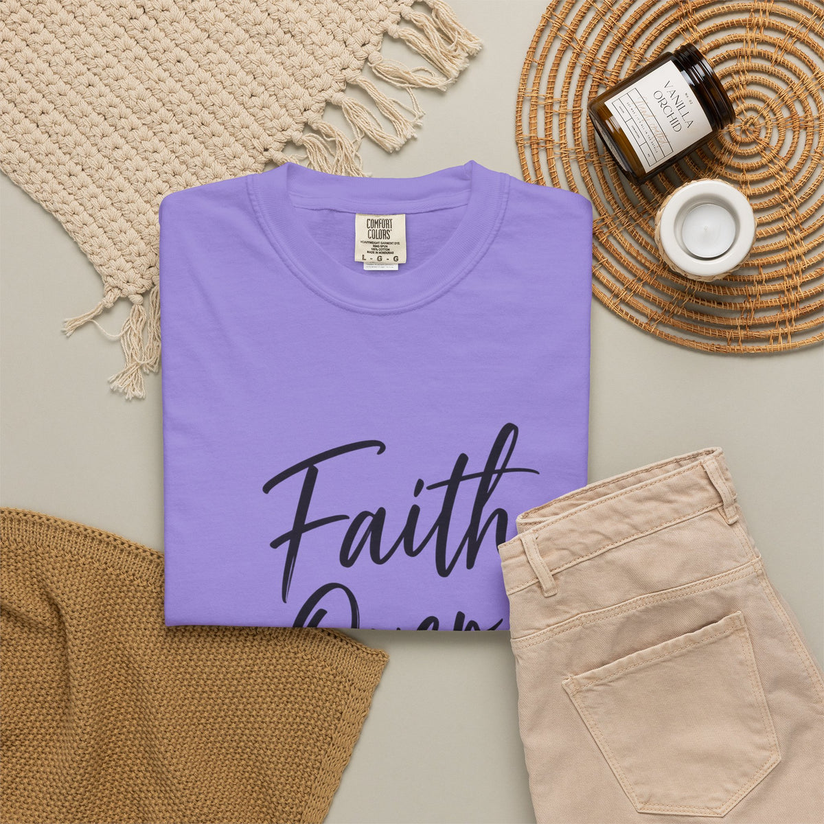 Faith Over Fear T-Shirt — Inspirational Christian Graphic Tee