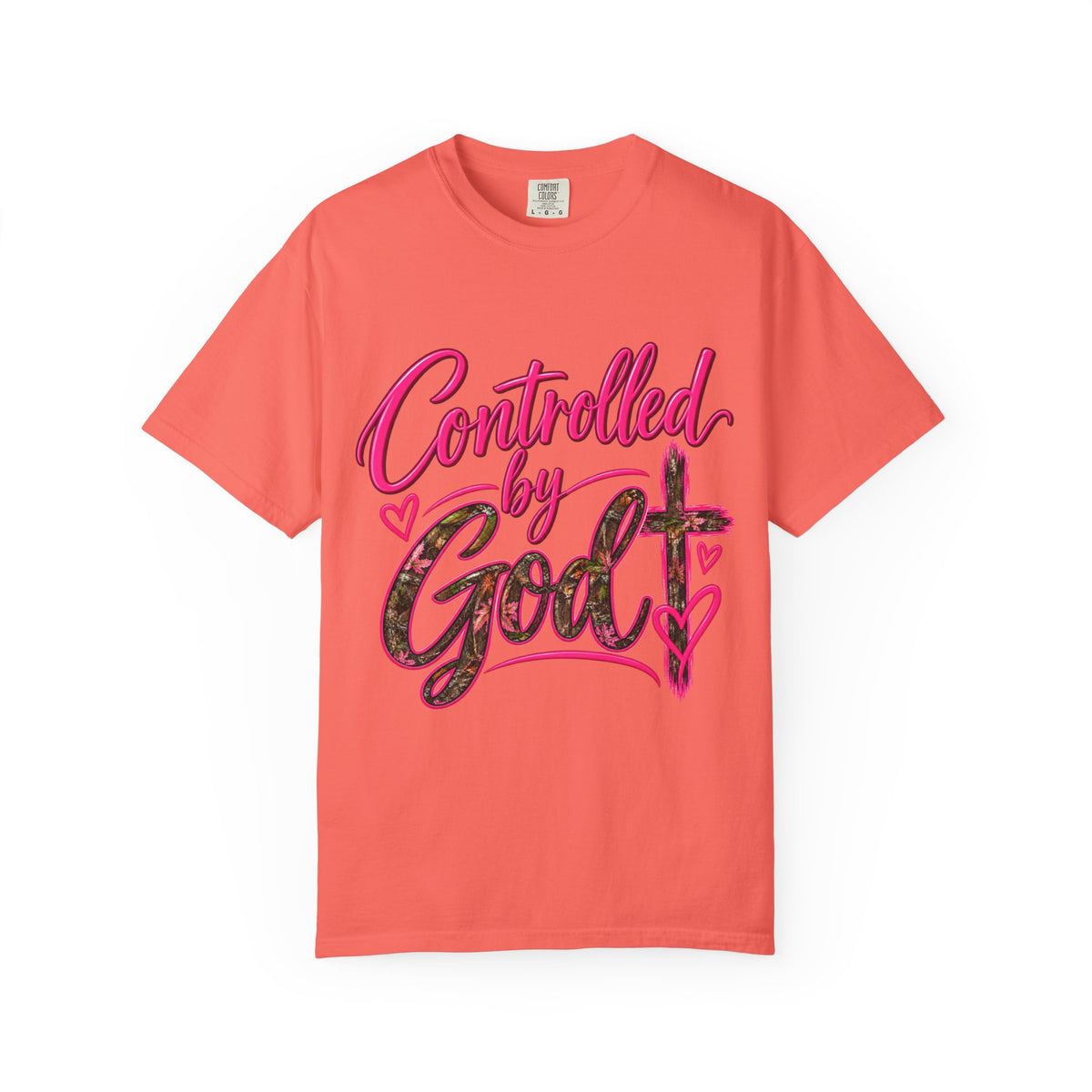 Controlled by God T-Shirt — Faith Graphic Tee with Pink Script