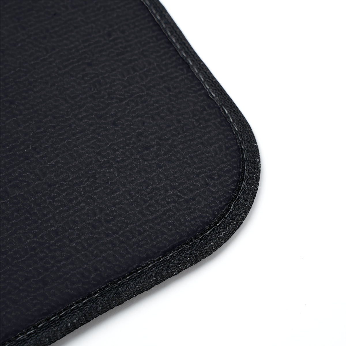 Custom Logo Car Floor Mat — Black Single-Piece Automotive Mat with Center Emblem