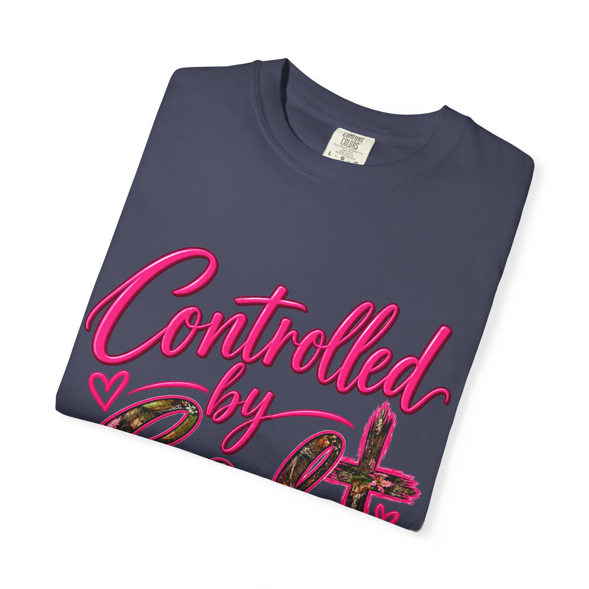 Controlled by God T-Shirt — Faith Graphic Tee with Pink Script