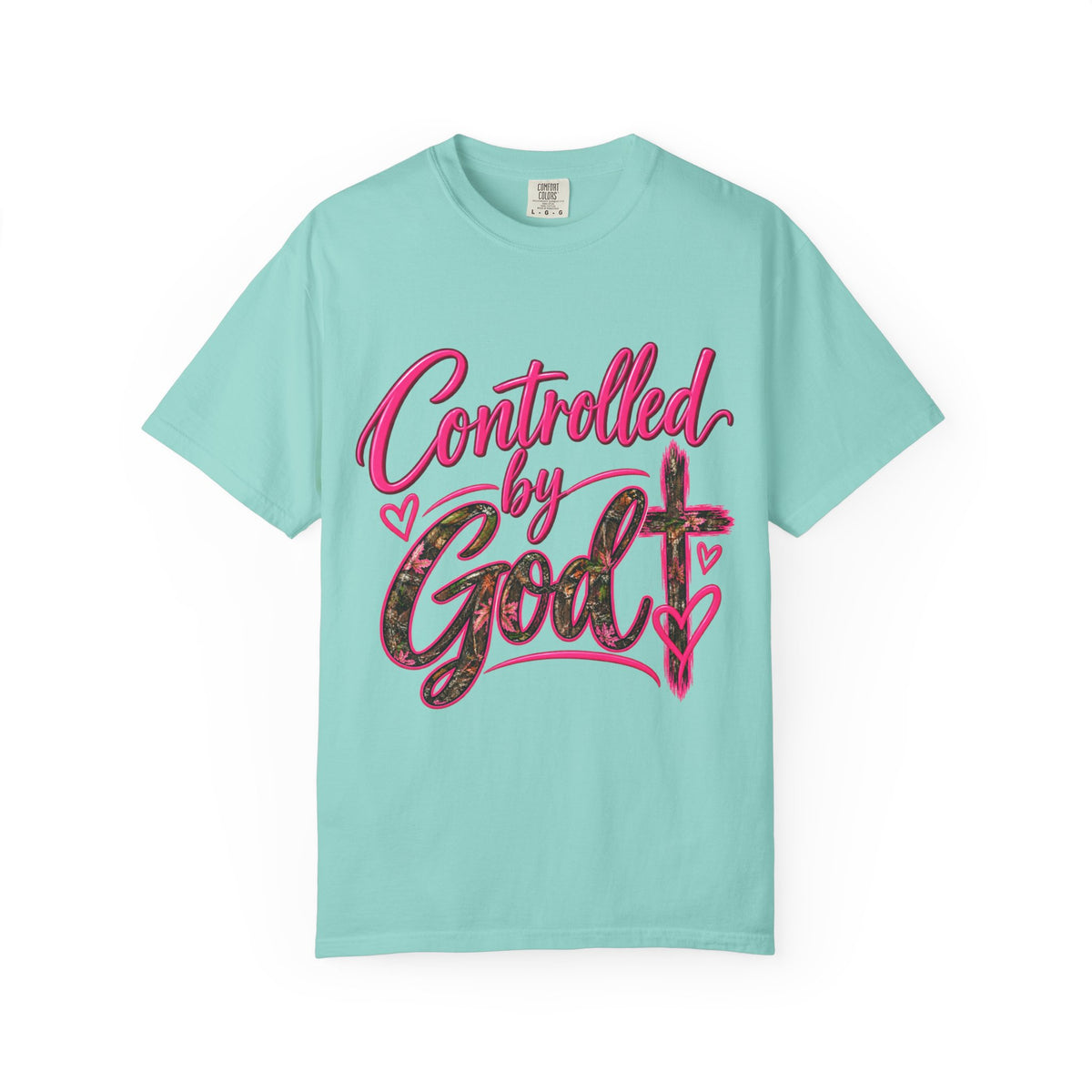 Controlled by God T-Shirt — Faith Graphic Tee with Pink Script