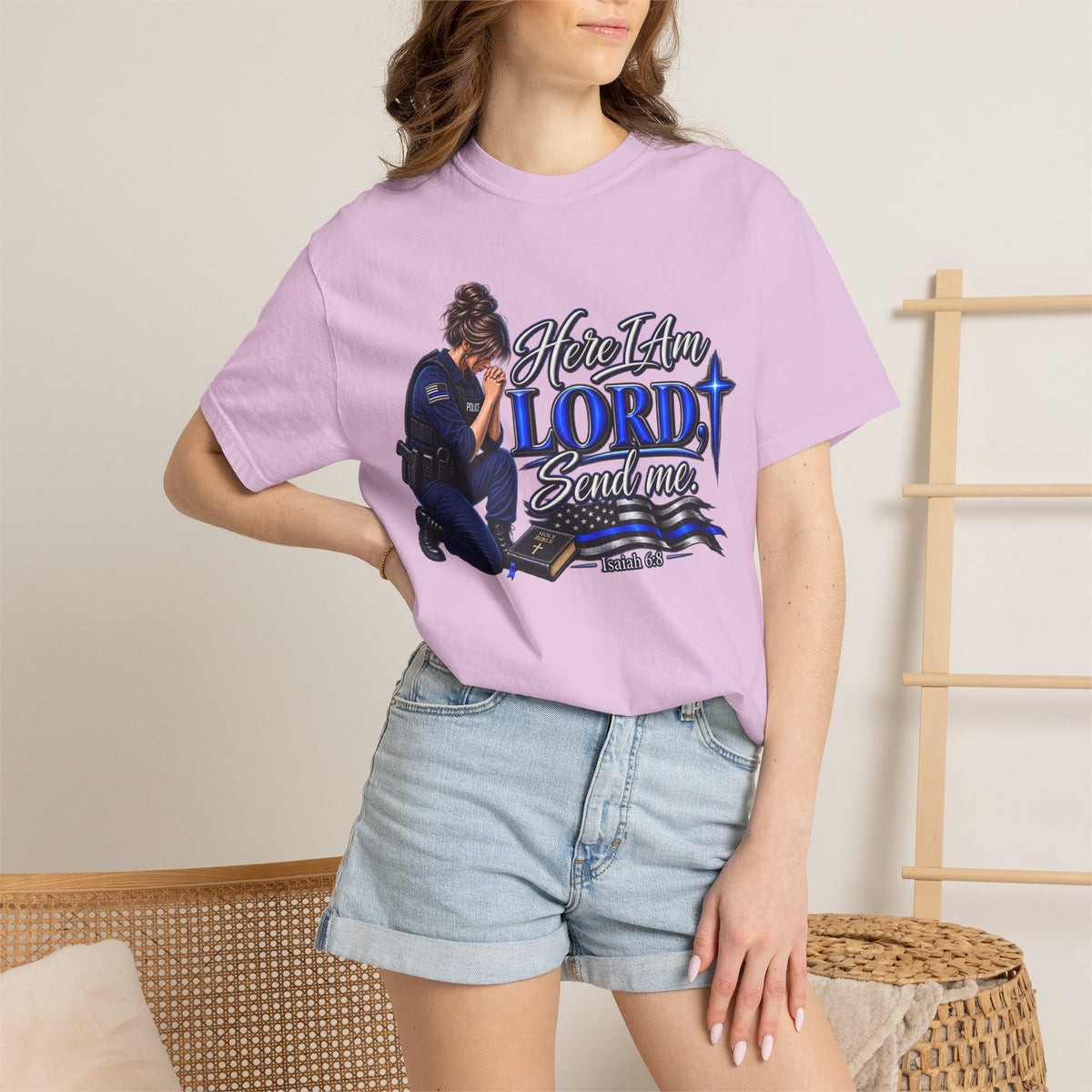 Here am I Lord, Send me! Police Officer Shirt