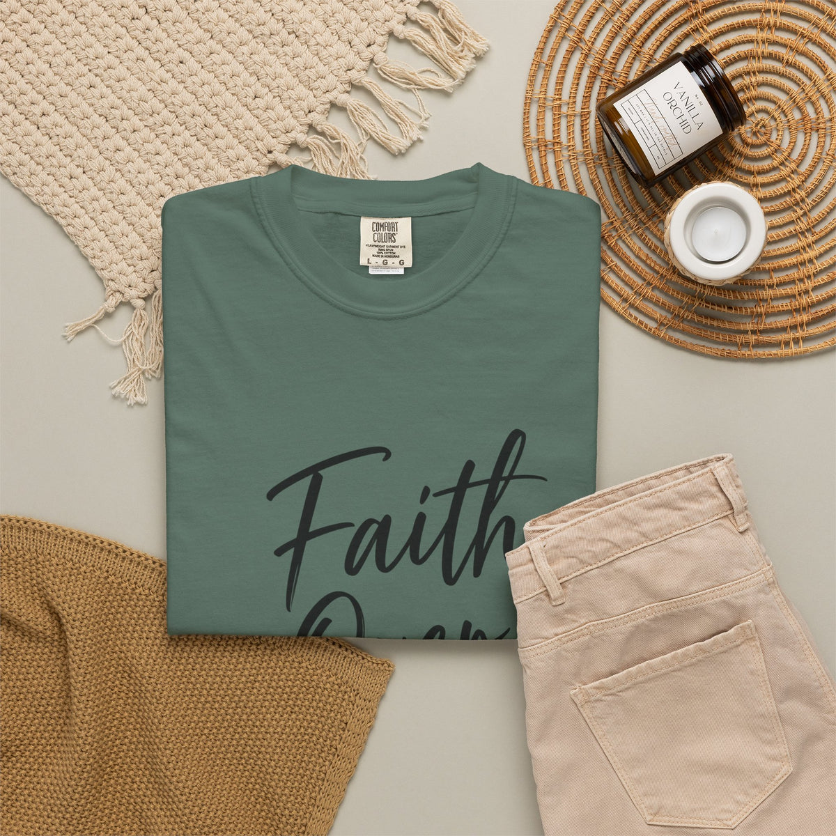 Faith Over Fear T-Shirt — Inspirational Christian Graphic Tee