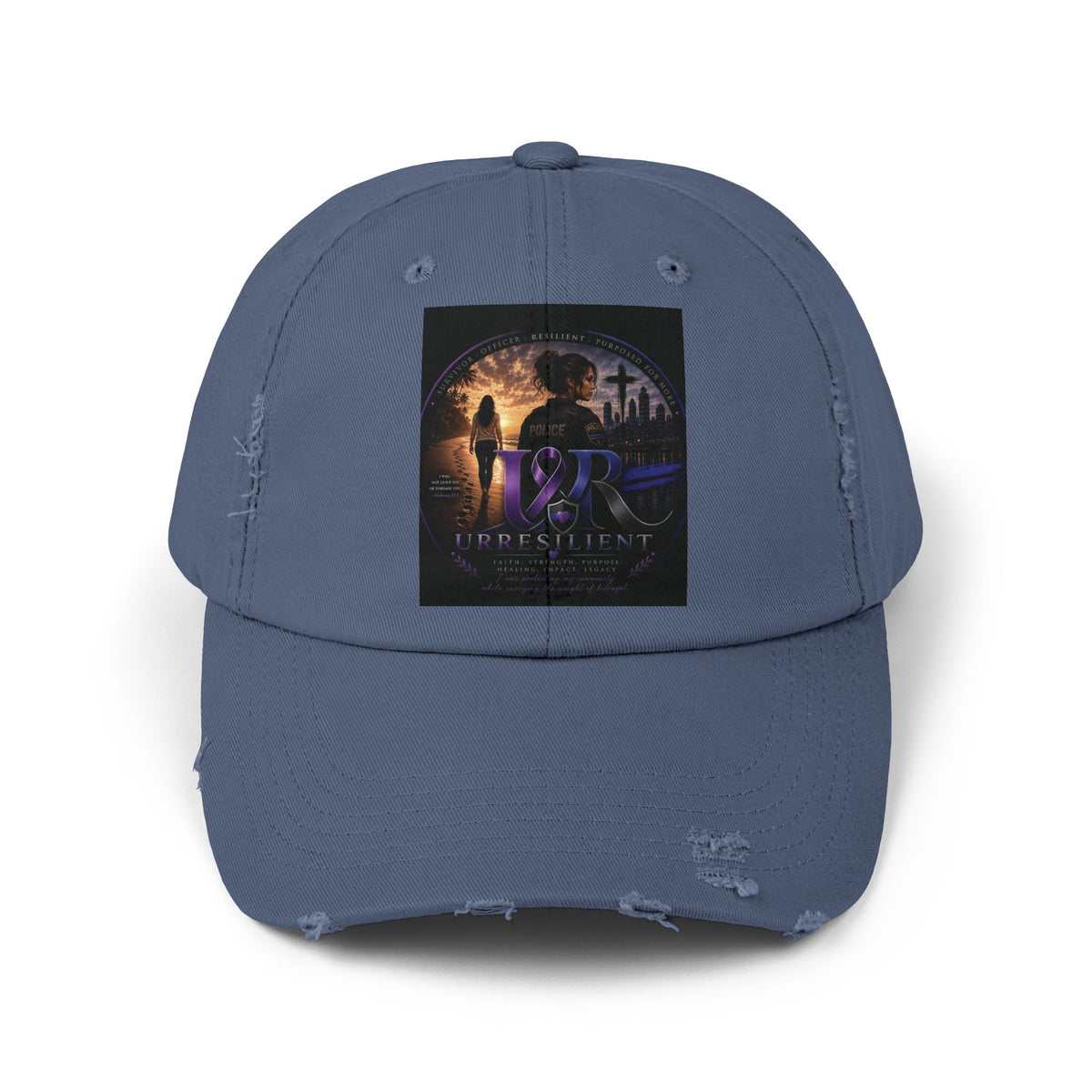 Distressed Baseball Cap — Retro Sci‑Fi Poster Design