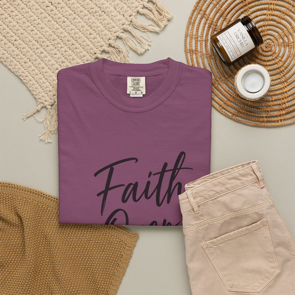 Faith Over Fear T-Shirt — Inspirational Christian Graphic Tee