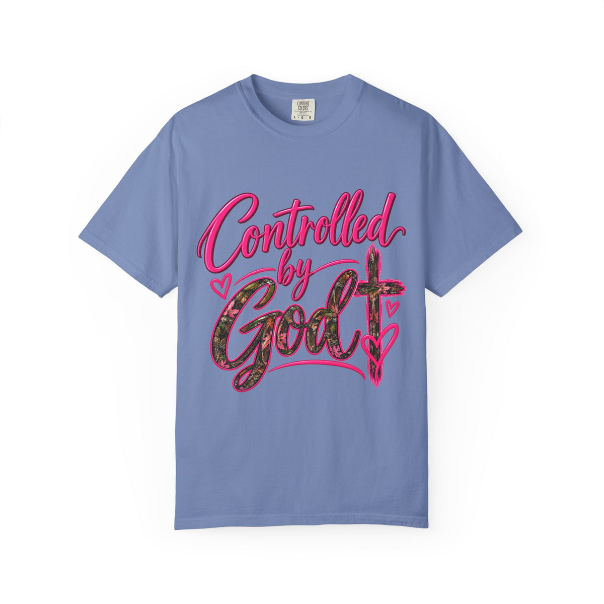 Controlled by God T-Shirt — Faith Graphic Tee with Pink Script
