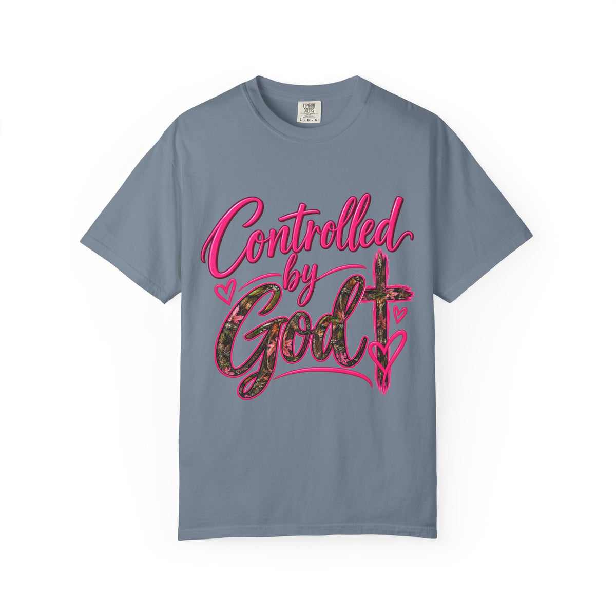 Controlled by God T-Shirt — Faith Graphic Tee with Pink Script