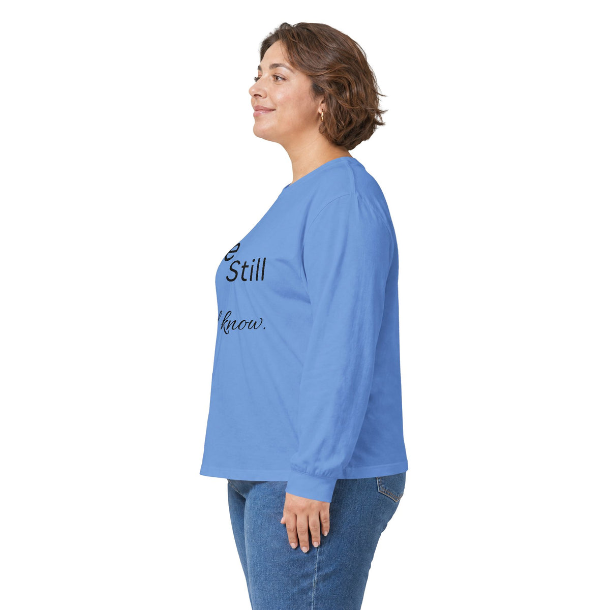 Be Still Long Sleeve Tee — Minimalist Inspirational Shirt