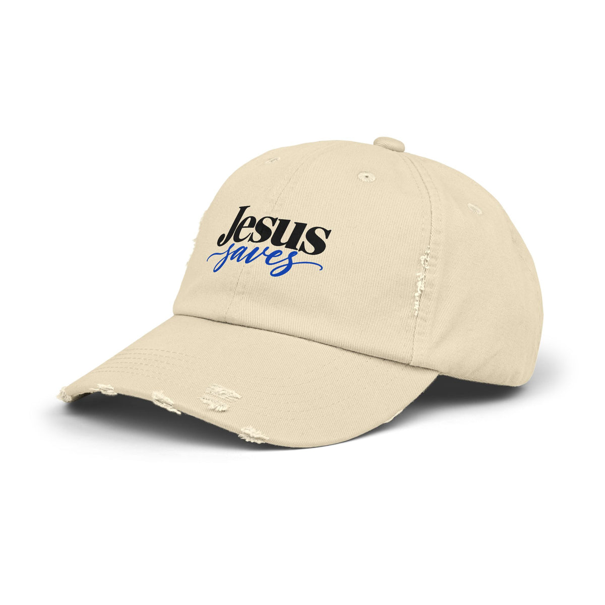 Jesus Saves Distressed Cap – Vintage Faith Baseball Hat
