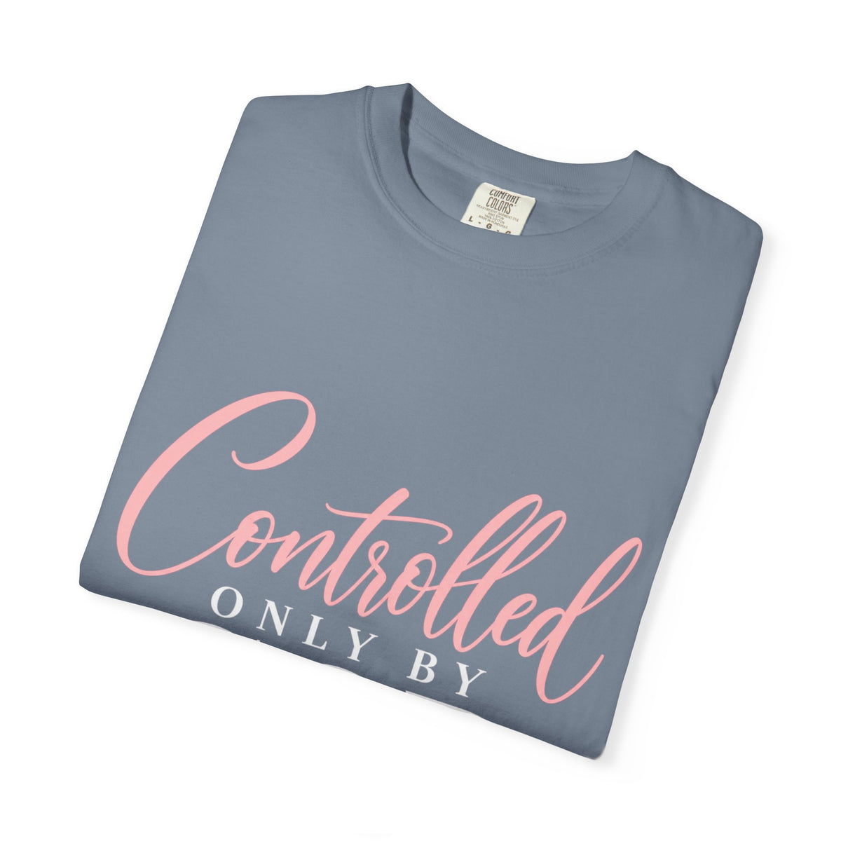 Controlled Mind T-Shirt — Feminine Script Graphic Tee with Pink Heart